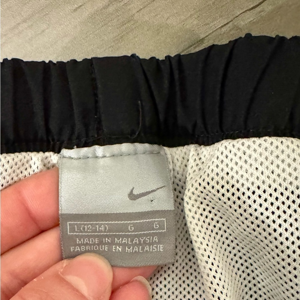 Nike Black Track Pants with Pink and White Stripes - Picture 3 of 5